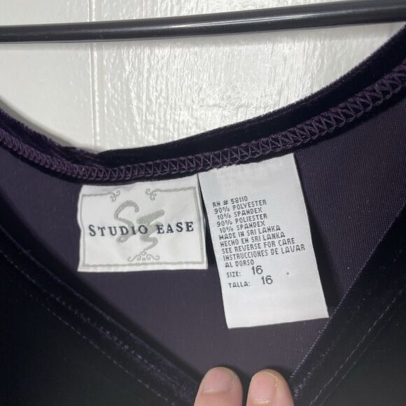 Vintage Velvet Maxi Dress 16 Black Sleeveless Stretch Whimsigoth Grunge Purple - Picture 4 of 9